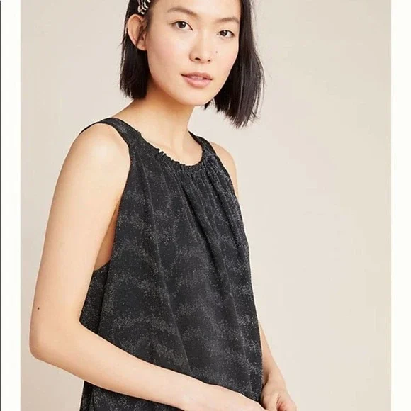 Anthropologie Carly Shimmer Tank Top Medium - Picture 5 of 8